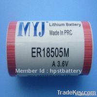 3.6V ER18505M Lithium Thionyl Chloride  Battery
