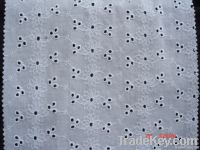 Cotton eyelet embroidery fabric