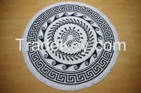 Round beach towel with tassel