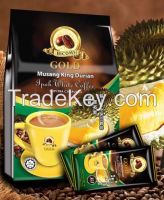 HICOMI Gold Instant 4 in 1 Malaysia Ipoh White Coffee Musang King Durian