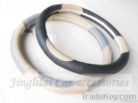 JL-L066-leather steering wheel cover