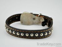 stud PU leather dog neck belts /collars/straps/pet collar black