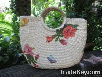 Decoupage Water Hyacinth Bag