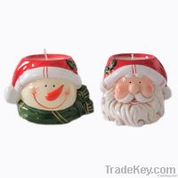 Ceramic Christmas Ornaments with Candle