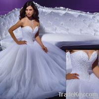 Beaded wedding dress F034