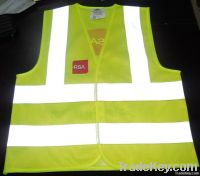 High visibility reflective vest with logo