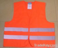 Hi-visibility orange police vest
