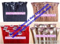 Clip in human hair weft