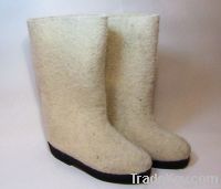 Valenki 100% wool winter boots on rubber buttom
