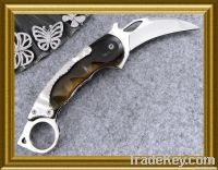 Wholesale 6 pcs. New Folding Handmade Blue Damascus Knife & Free ship