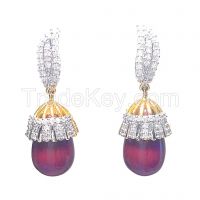 ER170A Red CZ Ear Rings -Fashion Jewellery from Midas