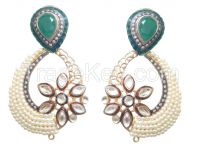 CZ Green  Ear Rings -Fashion Jewellery from Midas