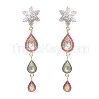 ER153ABA Multicolored CZ Ear Rings -Fashion Jewellery from Midas