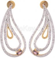 ER127-CZ Gold Ear Rings -Fashion Jewellery from Midas
