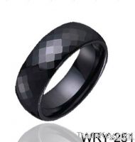 NEW RINGS CLASSIC BLACK TUNGSTEN RINGS 288 Diamond Cut Rings for men