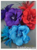 Hair accessories hair ornaments with hat and feather 3 colors