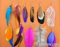 feather earrings mix style mix color only 0.55/pair only in Artilady