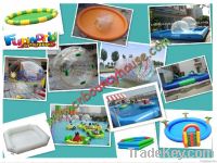 Inflatable swimming pool for water walking ball