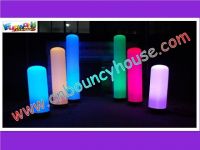 Inflatable column for lighting decoration