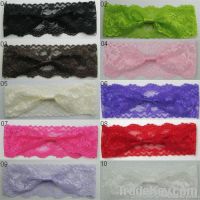 2inch lace headbands with a ribbon in middle