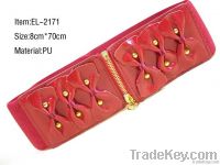 PU elastic with zipper belt