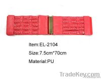 Red elastic belts