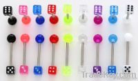 high quality UV acrylic tongue barbell body piercing jewelry