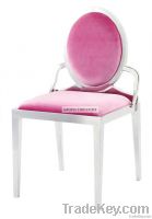 Stainless Steel Dining Chair in Pink