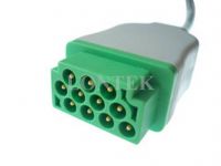 GE-Marqutte 5-Lead patient cable, Rectangle 10Jack