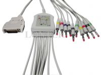 Mortara EKG cable, one piece type, 10-lead, IEC color code