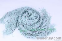 up-market winter warm fashion ladies wrinkle style wool printed scarf