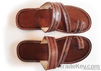 Hand made African leather open shoes