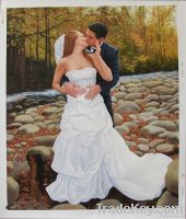wedding portrait painting from photo