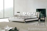 furniture softbed genuine leather bed fabric bed