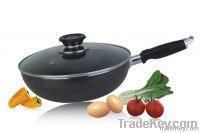 Chinese aluminium/carbon steel non-stick induction wok pan/wok pot