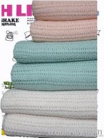 knitted picnic cellular blanket