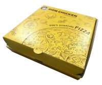 Custom Food-Grade Corrugated Cardboard Pizza Boxes 12 14 16 Inch Foldable with UV Coating Embossing Matt Lamination 'B' Flute