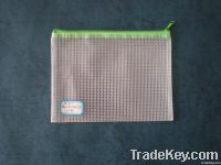 PVC soft*thin mesh zipper bag