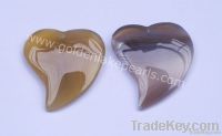 Gray Agate Heart Shape Pendant