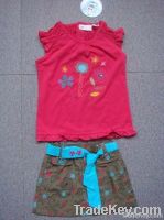Fashion summer girls 2pcs suit sets for children clothing