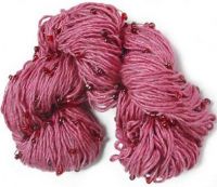 spun silk yarn with beads