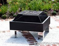 Hotspot Square Fire Pit with cooking grate