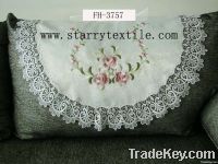 Embroidered fabric sofa cover