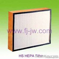 hepa air filter, hepa filter, HEPA Mini-Pleated filter(HS), hepa diffus