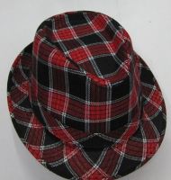 checked pattern fashion hats