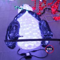LED 3D Sit panda light sculpture sit outdoor use decoration light