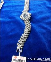 luxist thai silver wristwatch rhinestone hands wristwatches