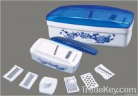 blue-and-white oblong multi-functional kitchen treasure