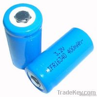 LiFePO4 rechargeable battery  IFR16340-400mAh