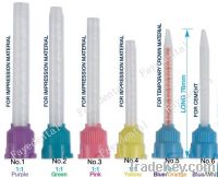 Dental mixing tip/impression dispensing gun tip/impression material